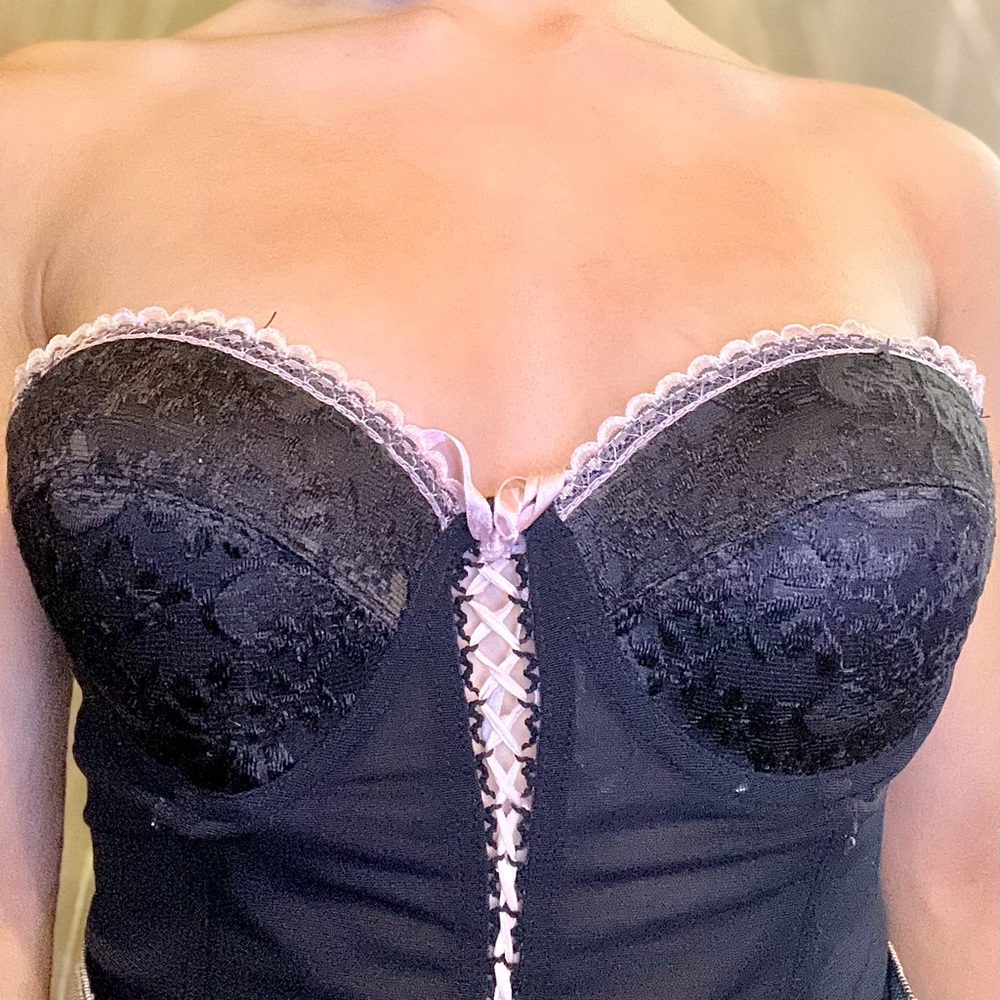 Women’s Black and Pink Corset